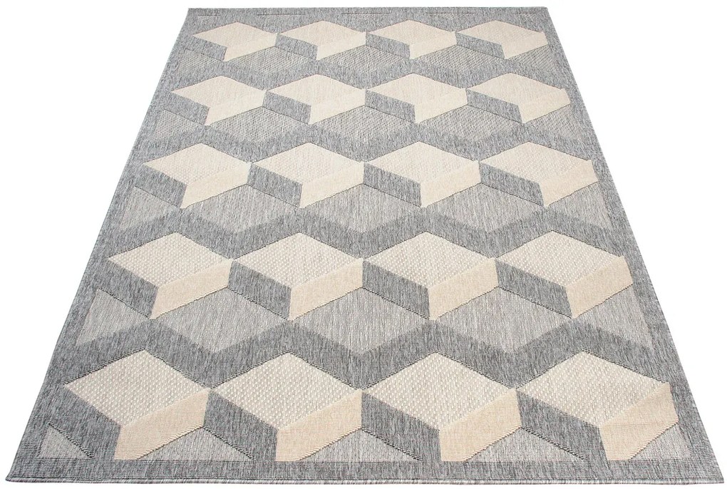 Kremowy dywan sznurkowy w stylu skandynawskim W2-T05