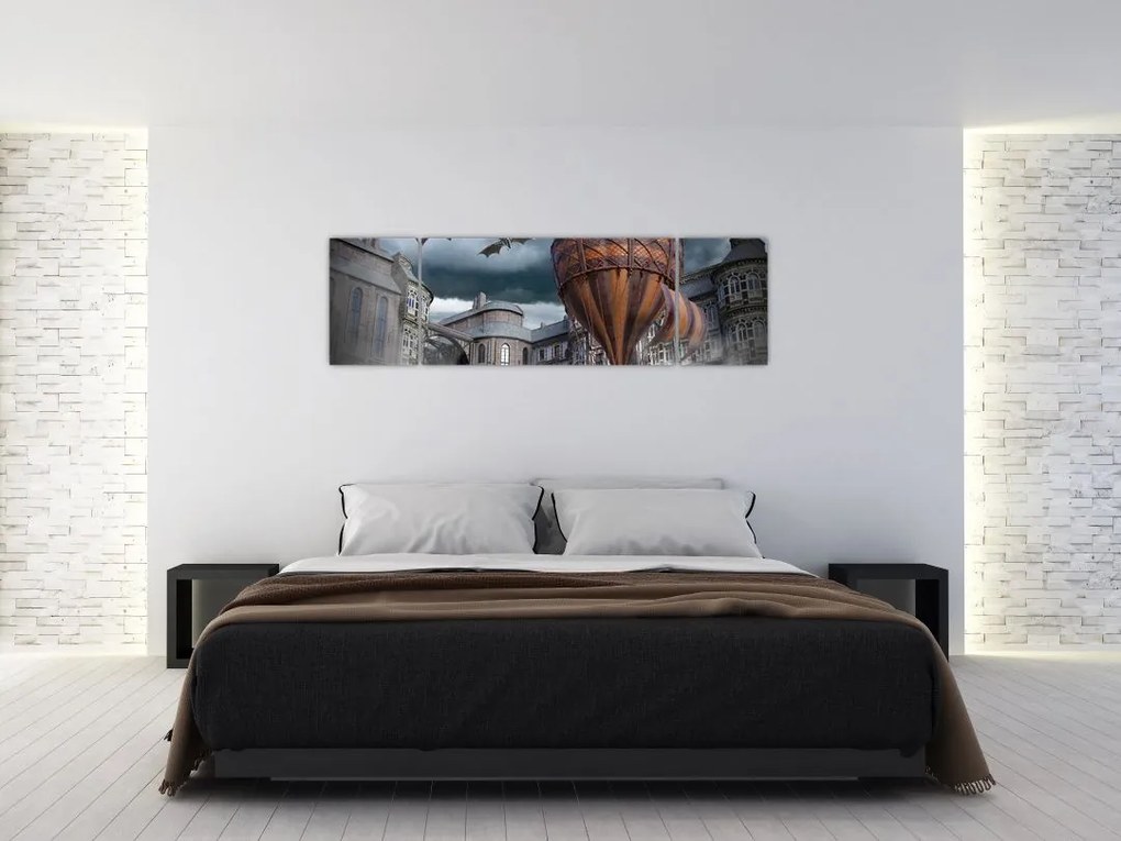 Obraz - Surrealistyczny krajobraz (170x50 cm)