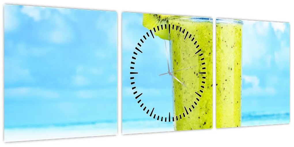 Zdjęcie - smoothie z kiwi (z zegarem) (90x30 cm)