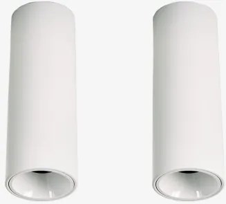 Pack 2 Okrągłych Sufitowych Opraw Led Natynkowych Ø5,7 Cm Z Aluminium Orelva Biała & 8 W & 23º & Białe Zimne Światło 4000k - Sklum