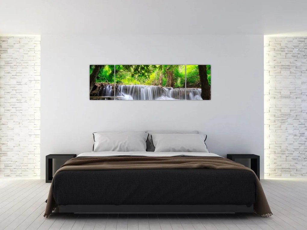 Obraz wodospadu w Kanchanaburi, Tajlandia (170x50 cm)