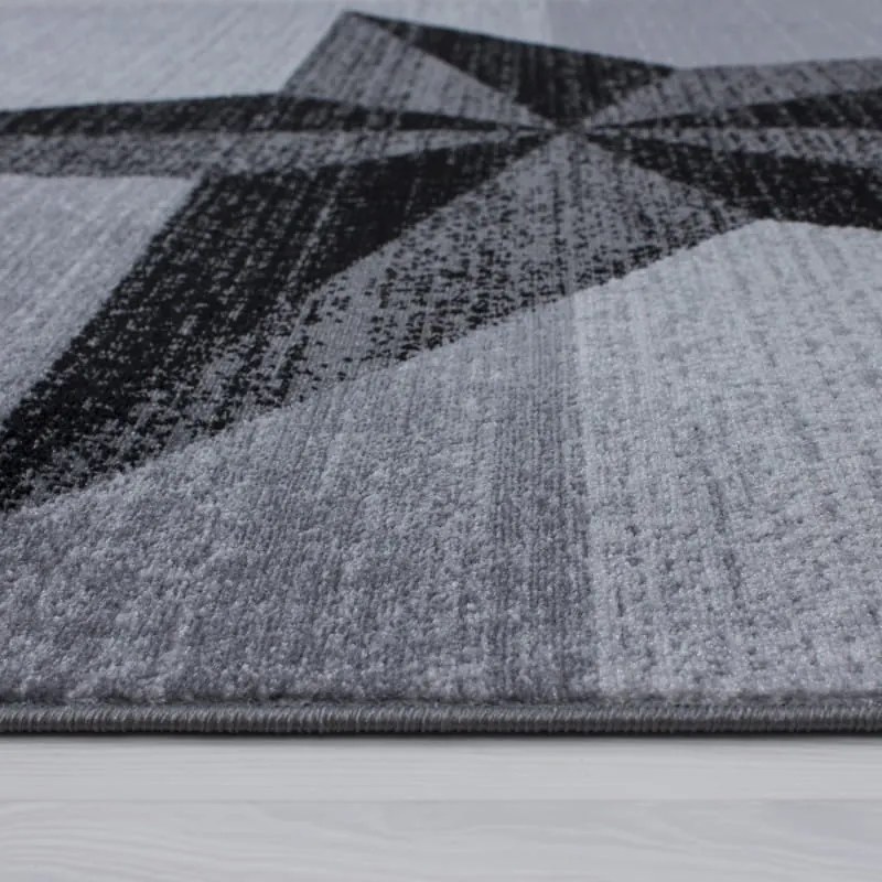 Dywan nowoczesny Plus Gwiazda szaro-czarny 200 cm x 290 cm