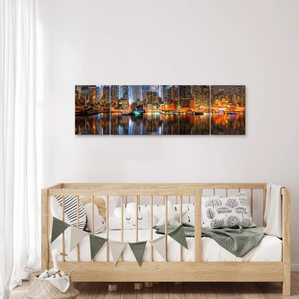 Obraz Manhattanu w nocy (170x50 cm)
