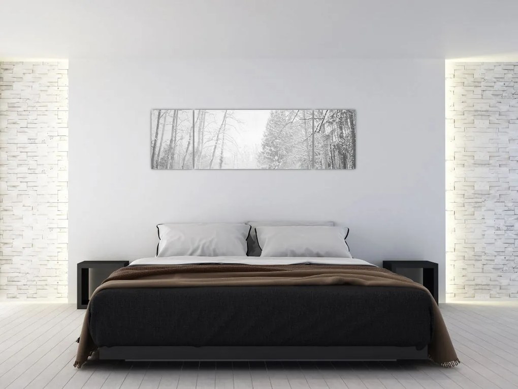 Obraz - Drewniane molo zimą (170x50 cm)