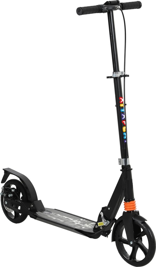 AIYAPLAY Hulajnoga dziecięca Scooter z regulowanymi uchwytami, składana hulajnoga dla dzieci 6-12 lat, 94 x 36 x 88-103cm, Czarny