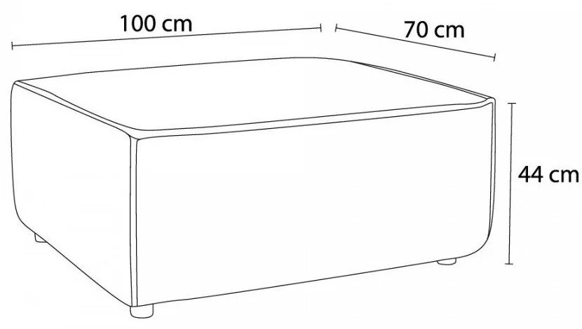 Jasnoróżowy sztruksowy puf Nihad – Bobochic Paris