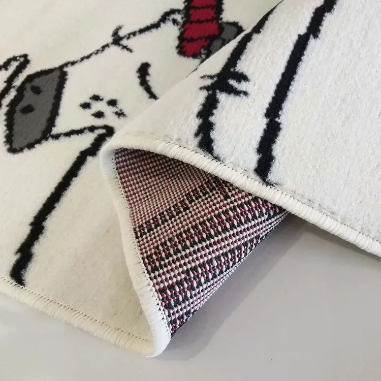 Biały dywan dziecięcy w zwierzątka B9-F43