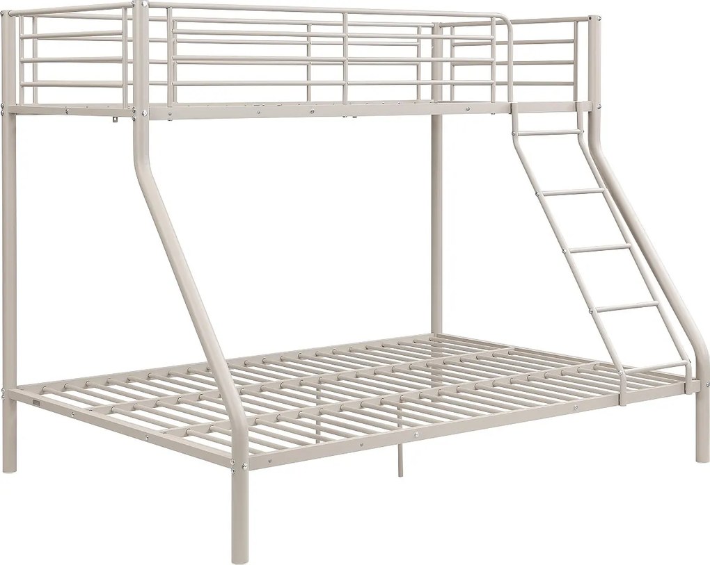 Łóżka piętrowe - 90 i 140 x 190 cm - Stal – Beżowe - ELEVATIO III