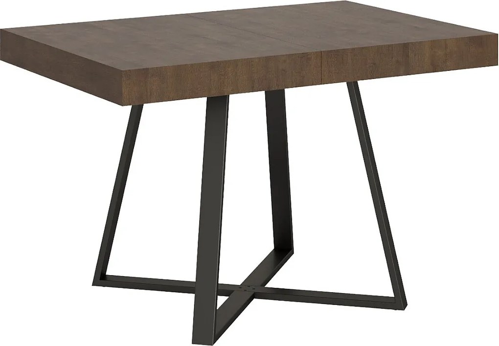 Stół rozkładany 120/204x80 cm Abbraccio orzech nogi antracytowe