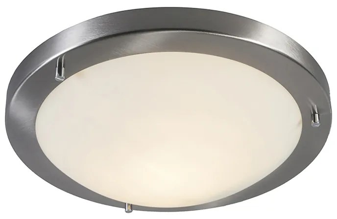 Inteligentna lampa sufitowa stalowa 31 cm w tym WiFi A60 IP44 - Yuma