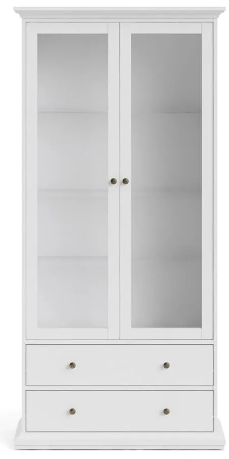 Biała witryna 96x201 cm Paris – Tvilum