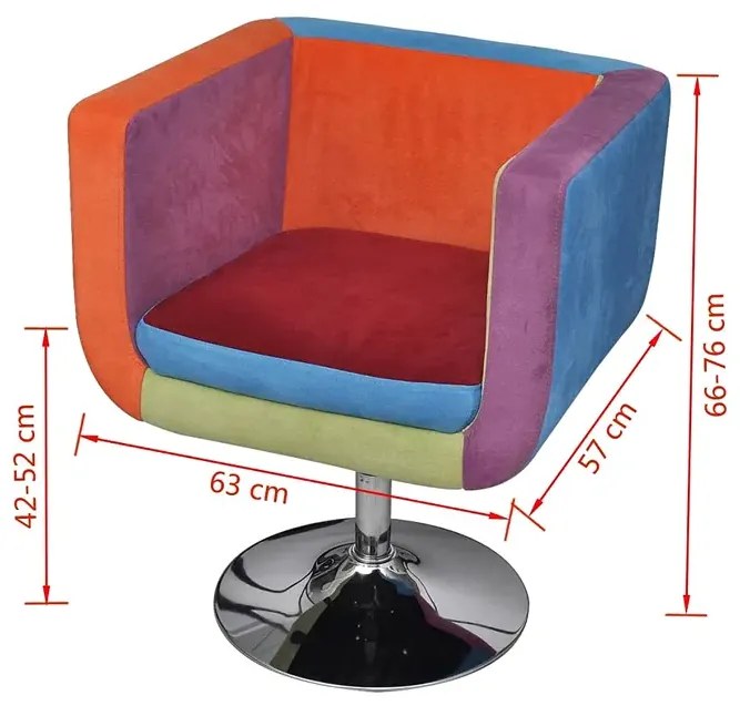 Tapicerowany klubowy fotel patchworkowy H4-P21