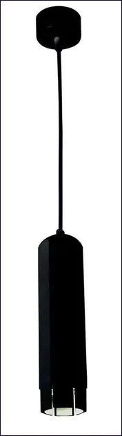 Czarna wisząca lampa tuba - 9X D258 G9-H63