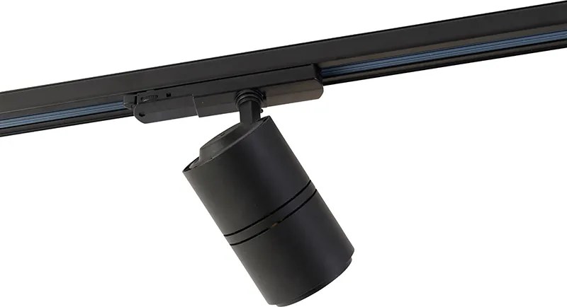 Nowoczesny ściemniany 3-fazowy reflektor szynowy czarny z LED 3000K - Ruler 38