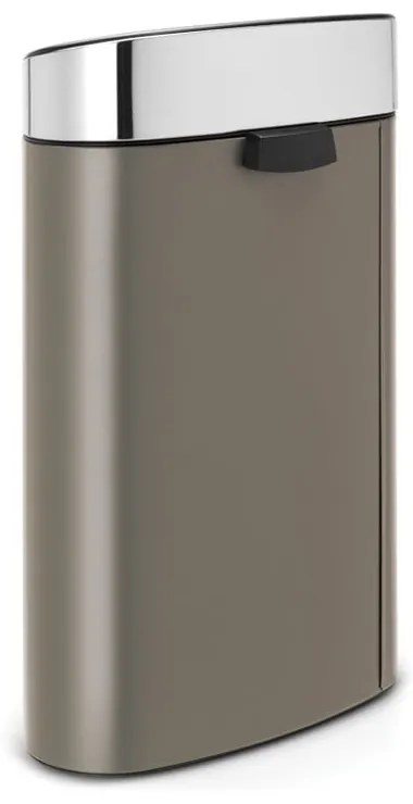 Szary stalowy kosz na śmieci otwierany na dotyk 40 l Touch Bin – Brabantia