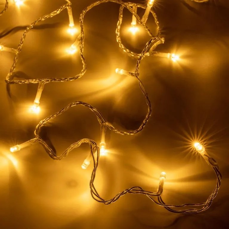 Świąteczne oświetlenie LED 5 m – ciepły biały, 50 diod