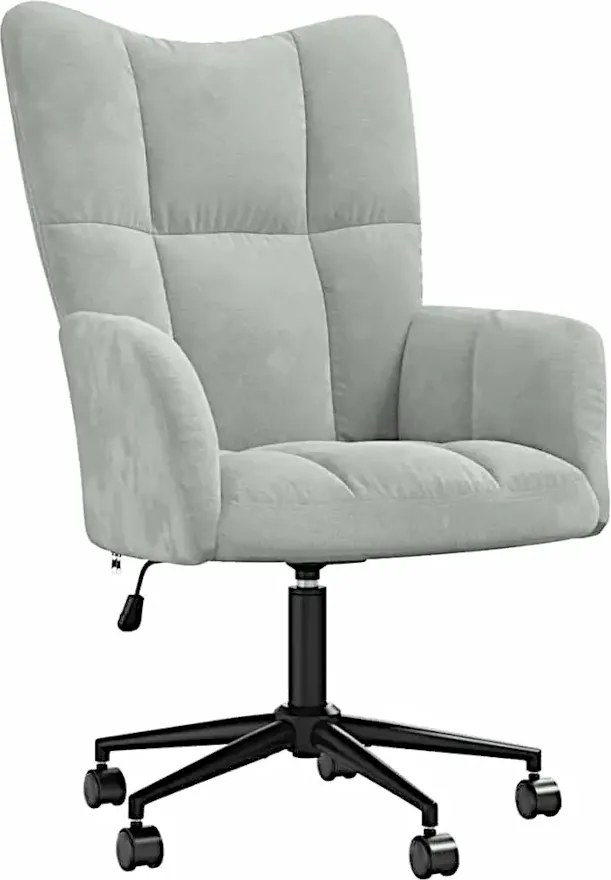 Fotel do biurka glamour jasnoszary N5-M75
