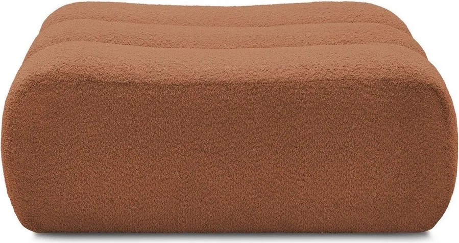 Pomarańczowy podnóżek z materiału bouclé Azra – Bobochic Paris