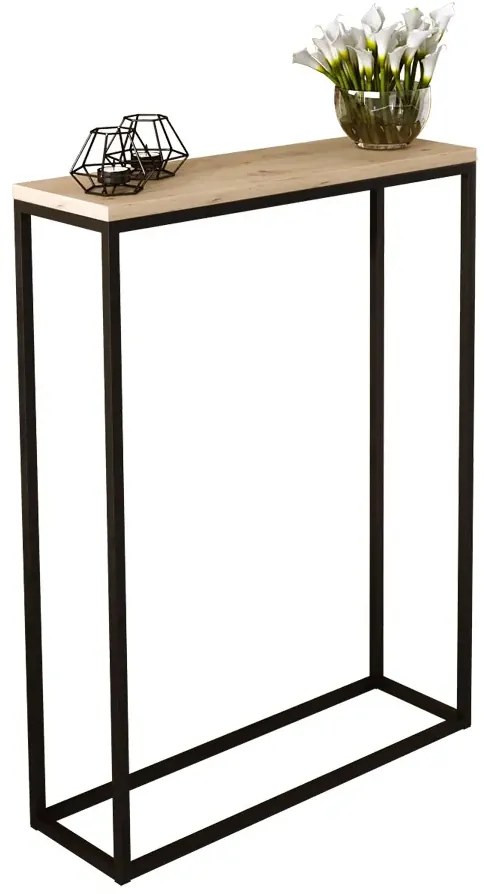 Industrialna konsola czarny+ dąb artisan C4-S62