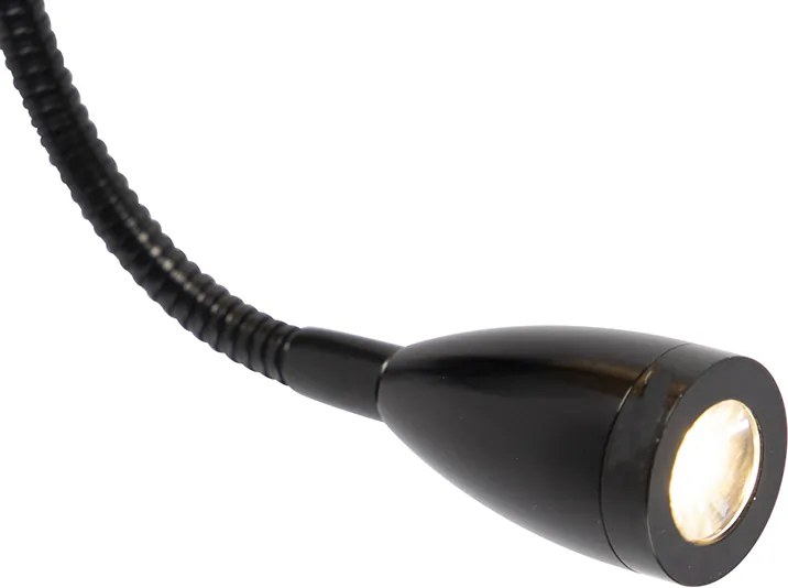 Inteligentna lampa ścienna czarna z aksamitnym kloszem w tym Wi-Fi A60 - Stacca