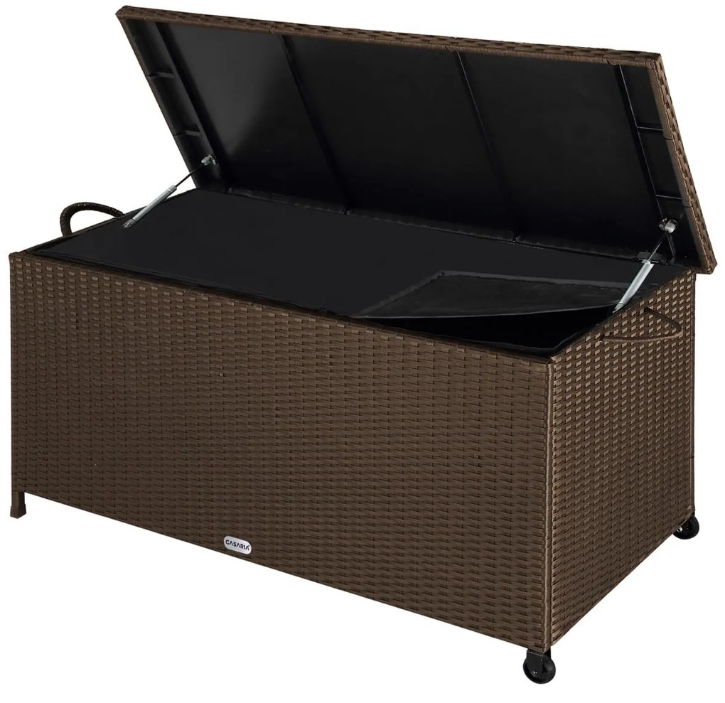 Polirattanowy pojemnik na schowek RICCO, 117 x 53 x 60cm, brązowa Casaria