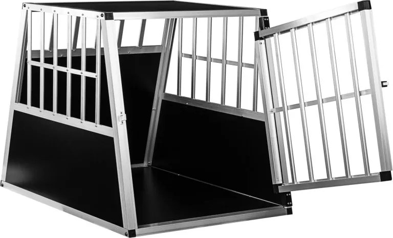 Aluminiowa skrzynia transportowa dla psów, 65 × 91 × 69,5 cm