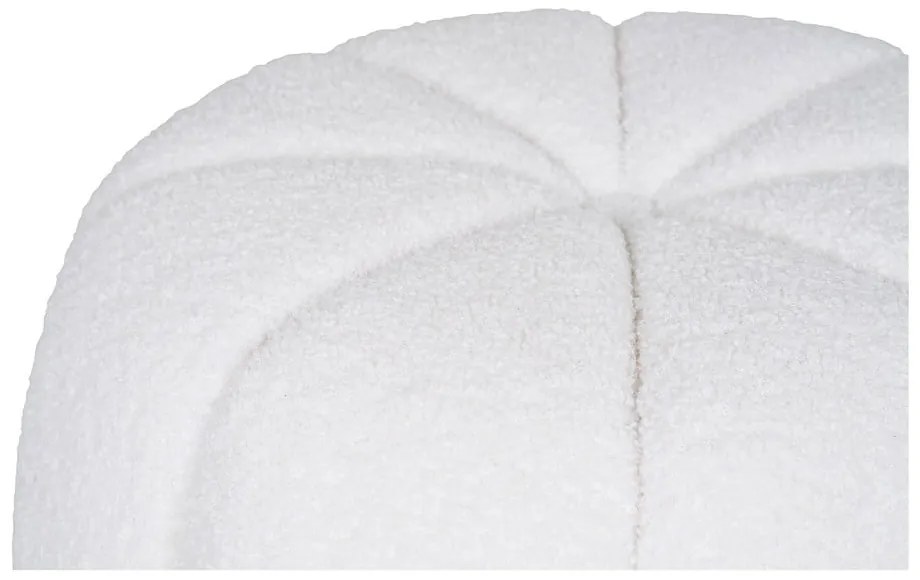 Biały puf z materiału bouclé Paisley – House Nordic