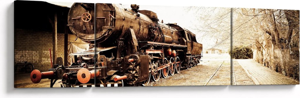 Obraz - Zabytkowa lokomotywa (170x50 cm)