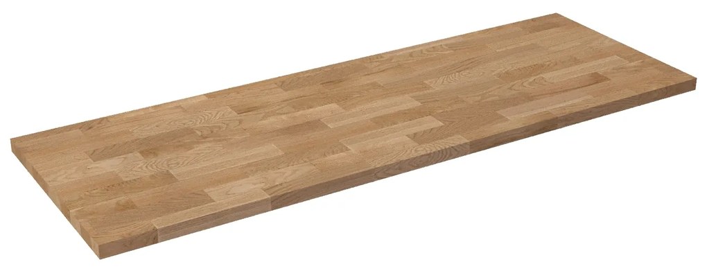 Uniwersalny blat do szafki łazienkowej lub konsoli naturalny dębowy drewno 46 x 160 cm