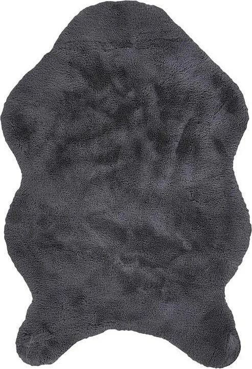 Dywan imitujący futro o gęstym włosiu szary 60x90cm "Kazan" - Praktyczna i użyteczna dekoracja