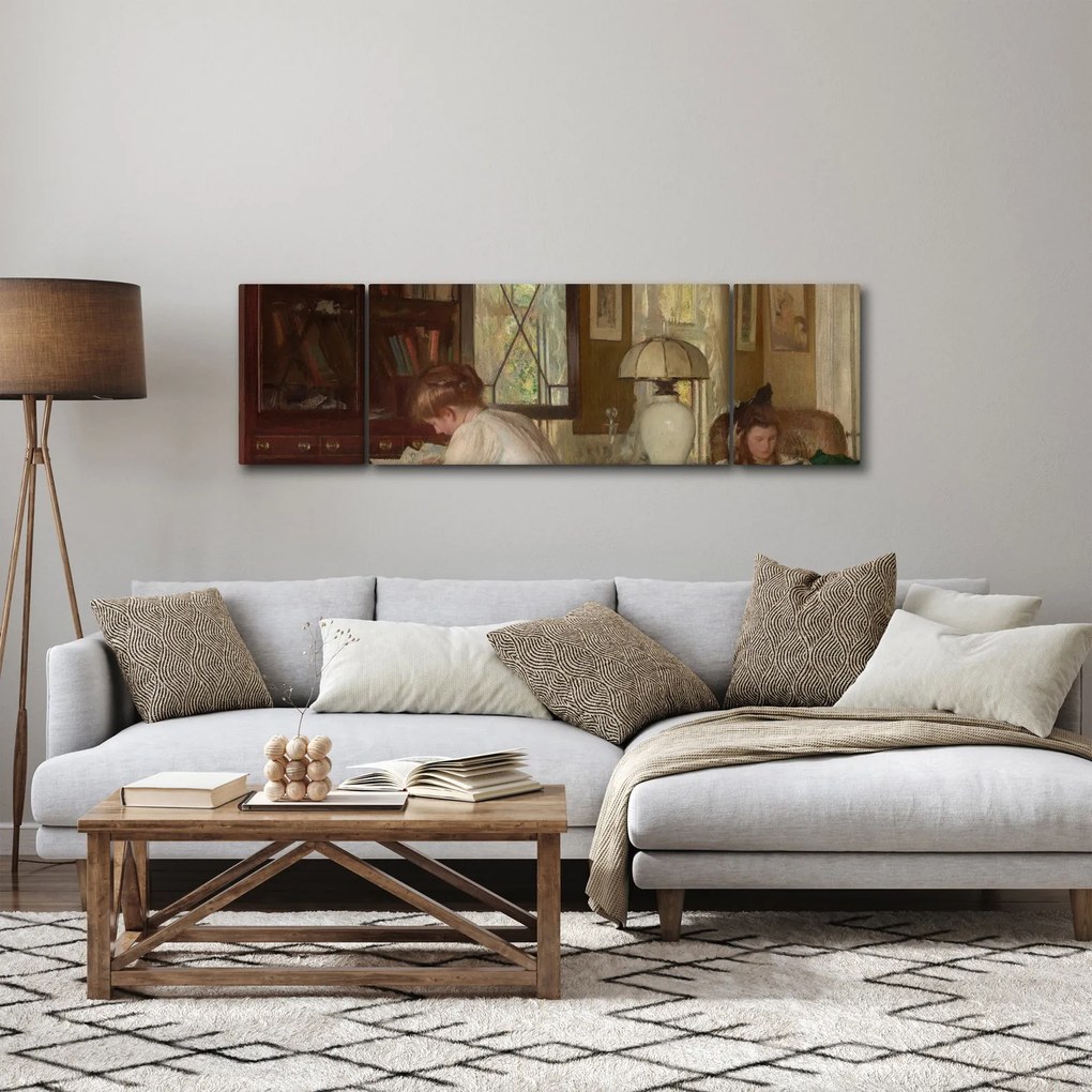 Obraz - Edmund Tarbell, Josephine and Mercie, reprodukcje (170x50 cm)