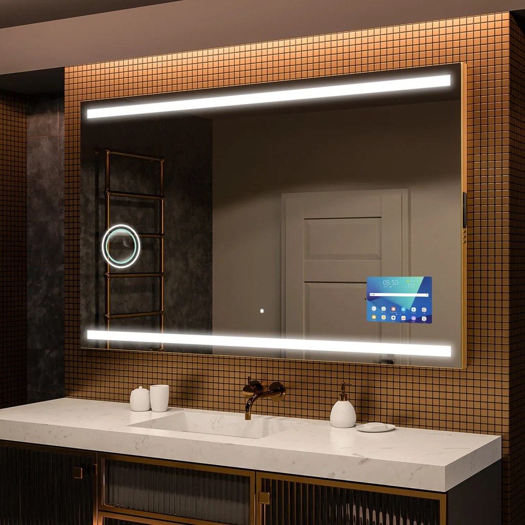 50x100 Lustro Łazienkowe Podświetlane LED09