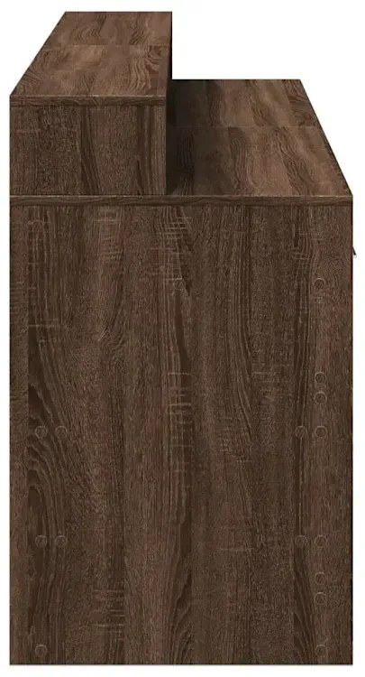 Biurko podświetlane 160 cm brązowy dąb H1-T58