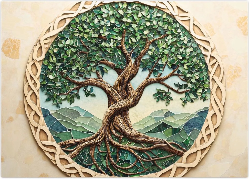 Obraz – Splecione drzewo życia (70x50 cm)