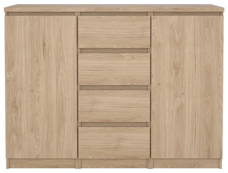Komoda w dekorze dębu w naturalnym kolorze 121x91x50 cm Naia – Tvilum