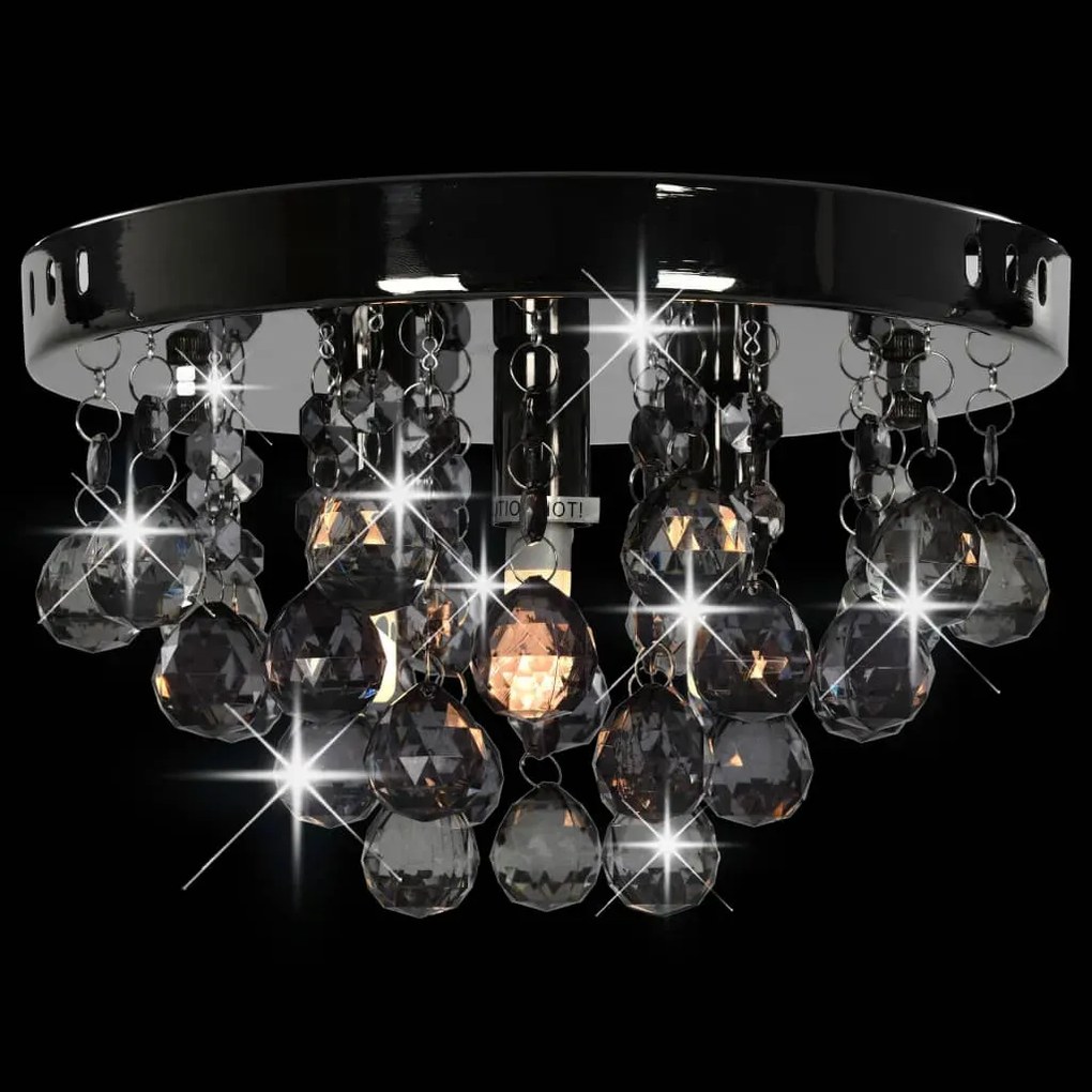 Czarno-fioletowa okrągła lampa sufitowa glamour P8-S84
