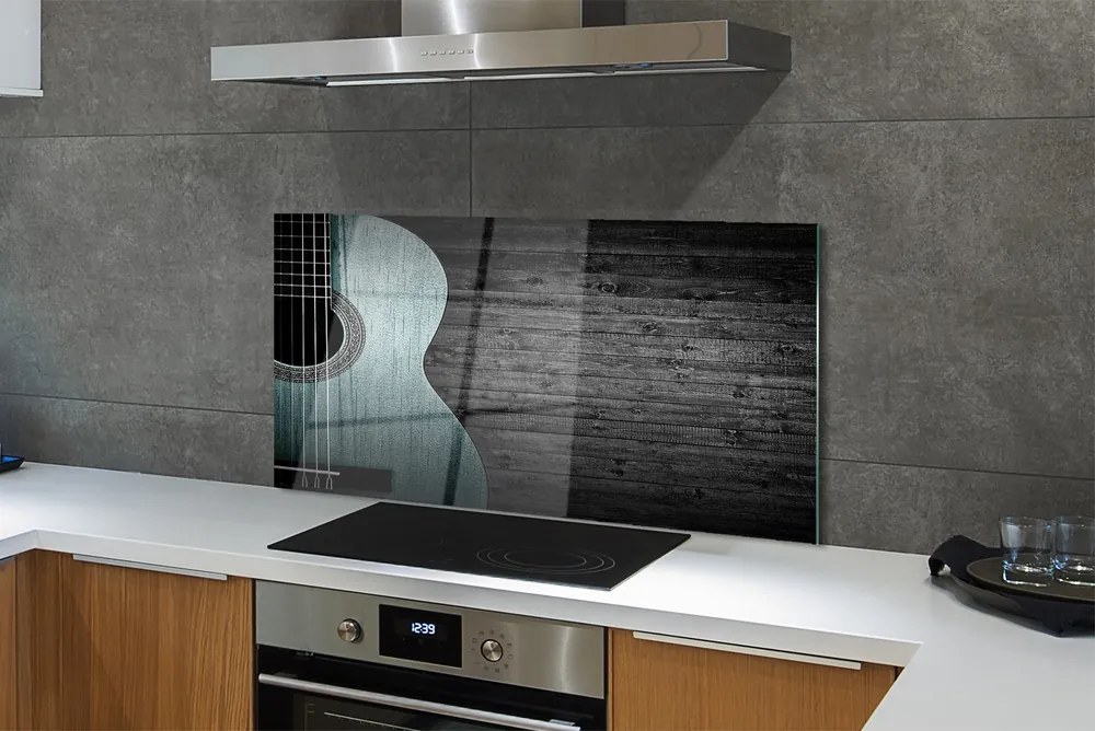 Szklany Panel Struny Gitary