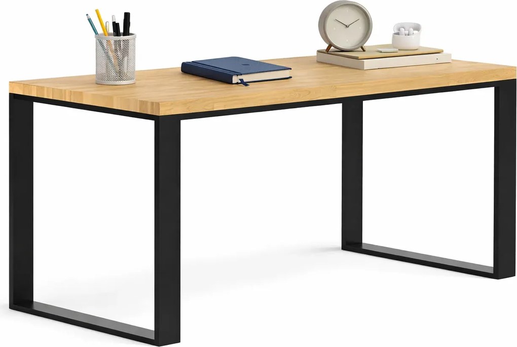 Biurko komputerowe drewniane w stylu loft 170x80 D9-E61