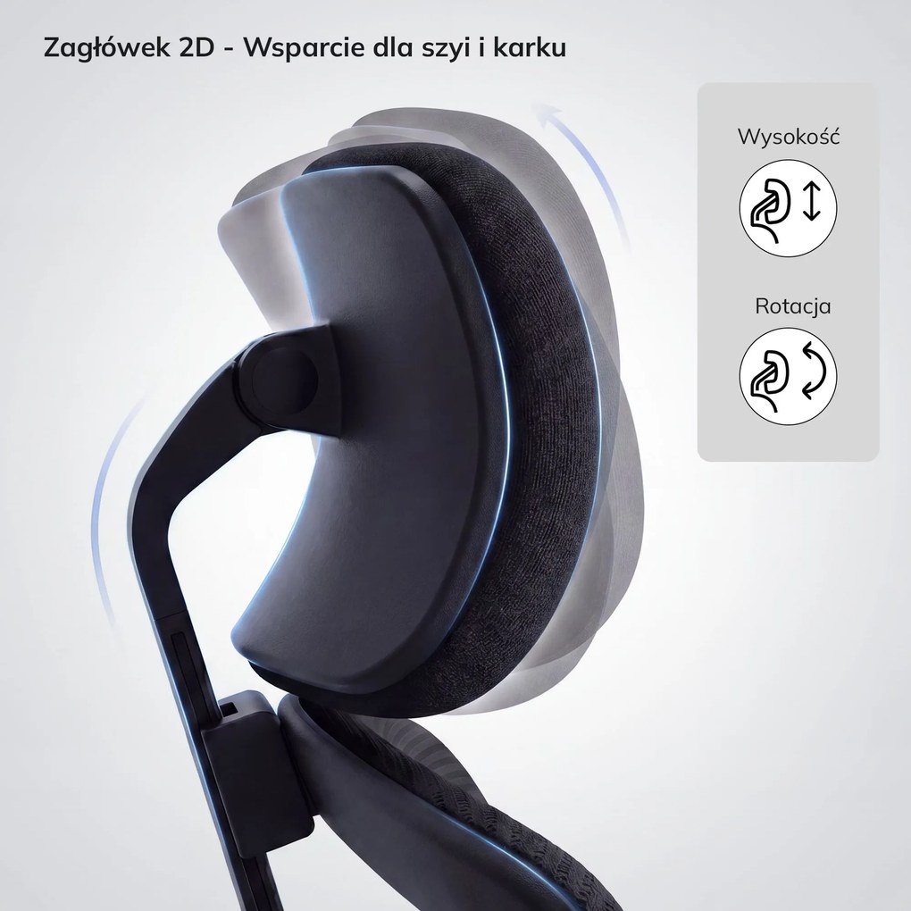Fotel biurowy ergonomiczny z siatką czarny: AXIS