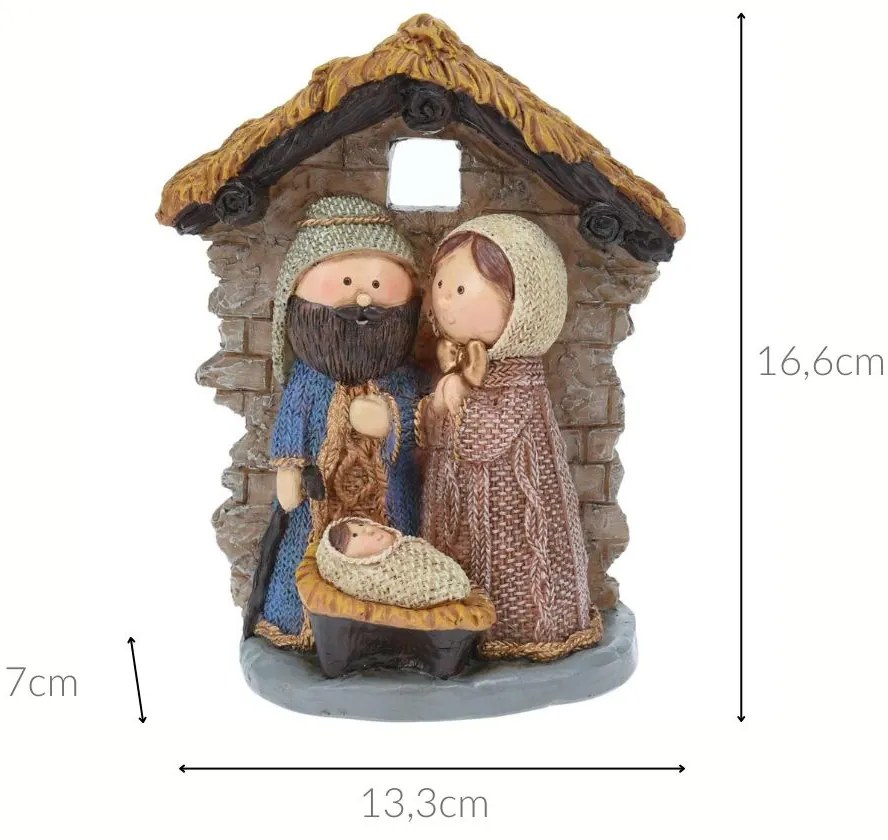 Mała scenka Bożonarodzeniowa, 16 cm