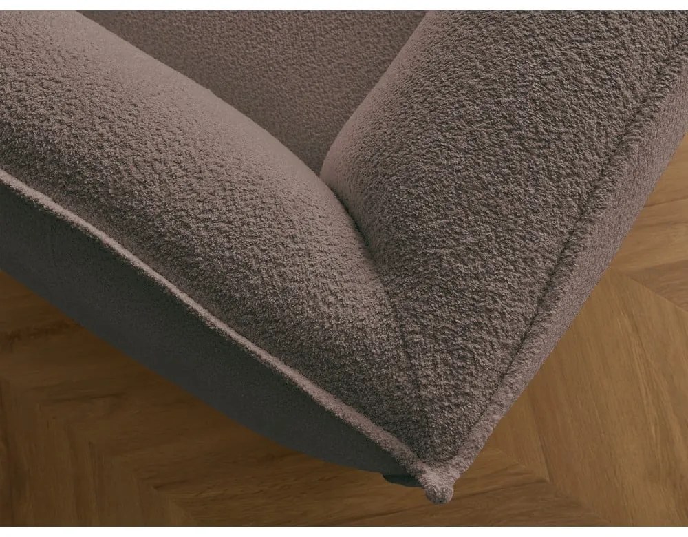 Brązowa sofa z materiału bouclé 242 cm Giorgia – Bobochic Paris
