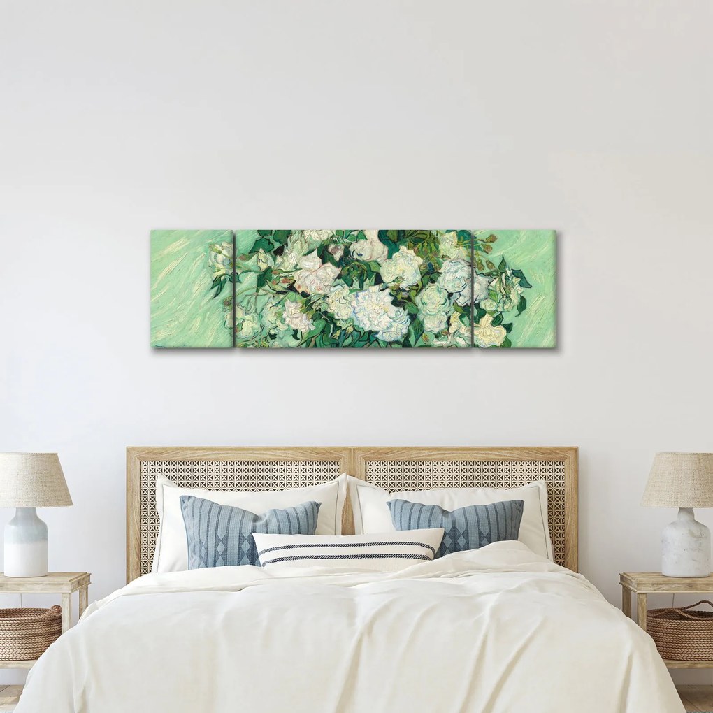 Obraz - Vincent van Gogh, Roses, reprodukcje (170x50 cm)