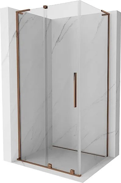 Mexen Velar L kabina prysznicowa rozsuwana 90 x 110 cm, transparent, różowe złoto - 871-090-110-03-60