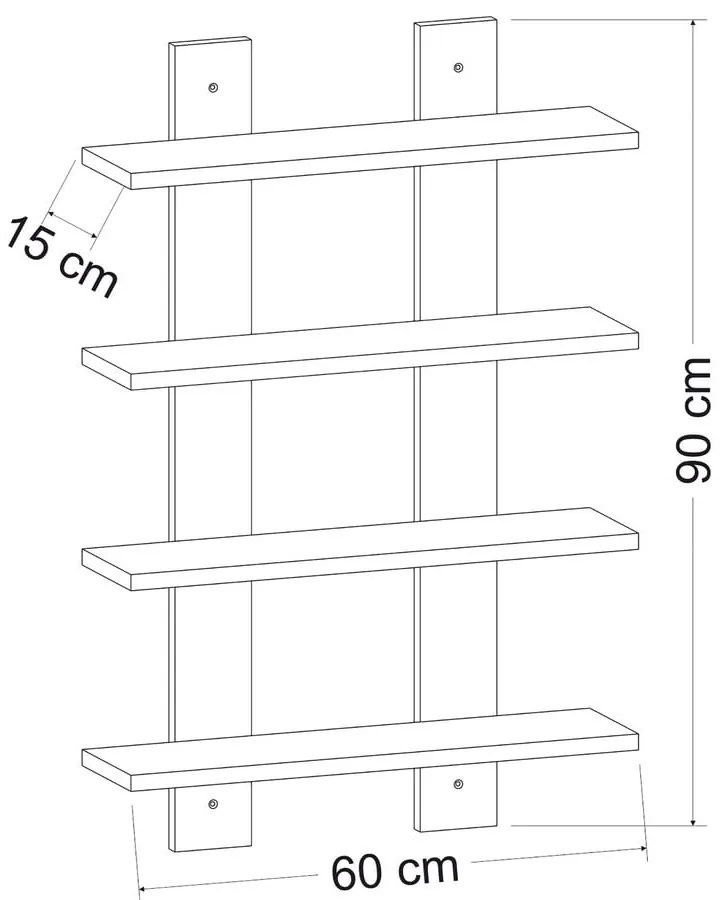 Biała półka piętrowa Laurel – Kalune Design