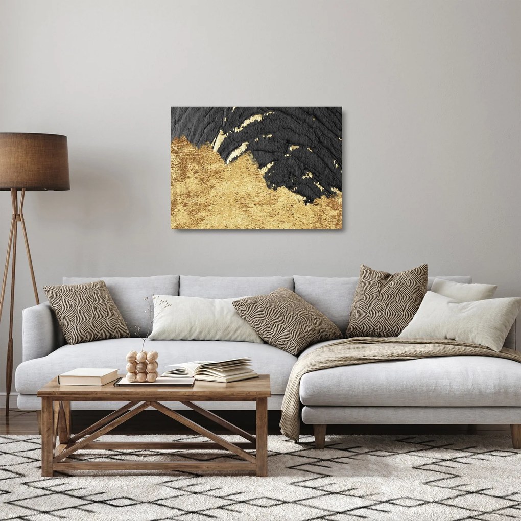 Obraz na szkle - Złota struktura N⁰1 (70x50 cm)