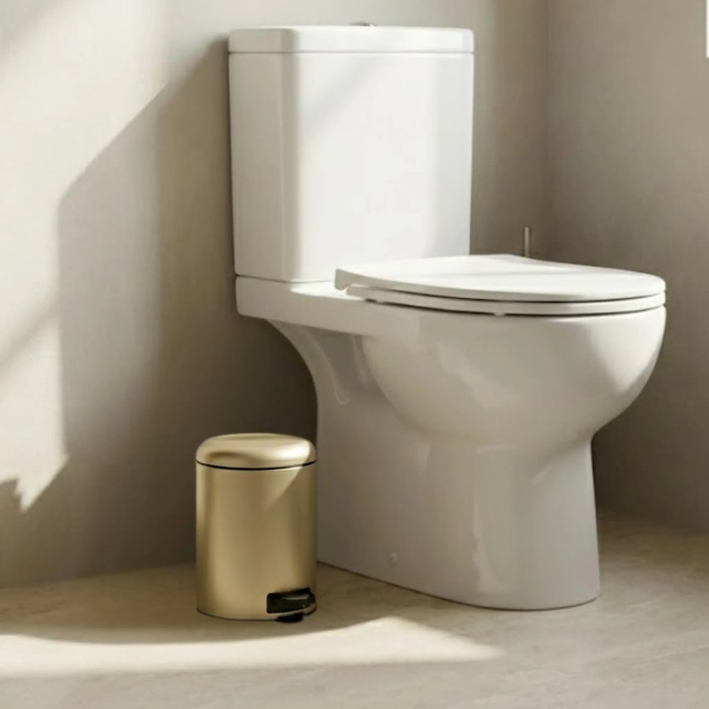 Kosz łazienkowy STEG z wolno opadającą pokrywą, wyciągany pojemnik, 3 l