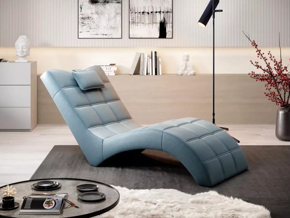 Nowoczesny szezlong Londi z poduszką chesterfield