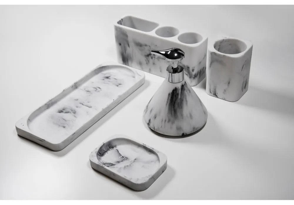 Biało-szara tacka do łazienki Wenko Desio