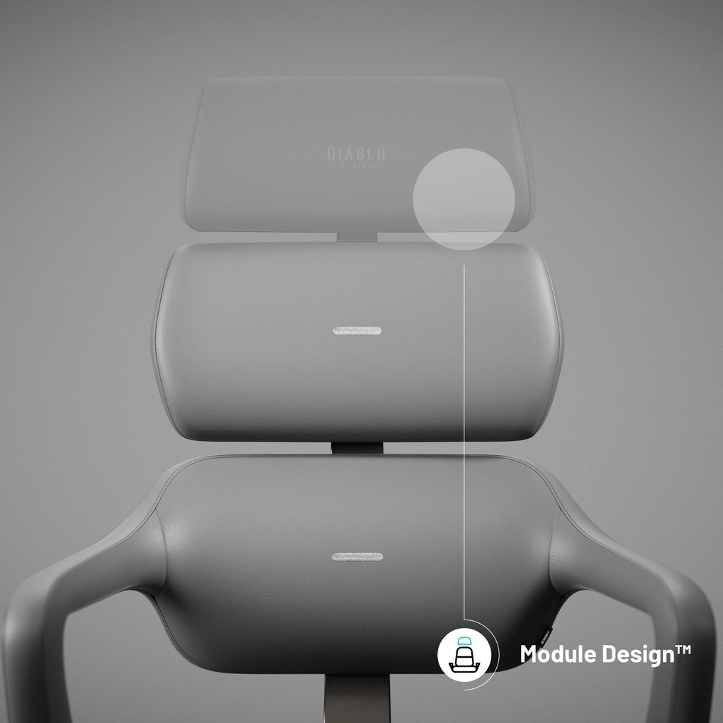 Fotel prezesa Diablo V-Modular, Shadow Grey