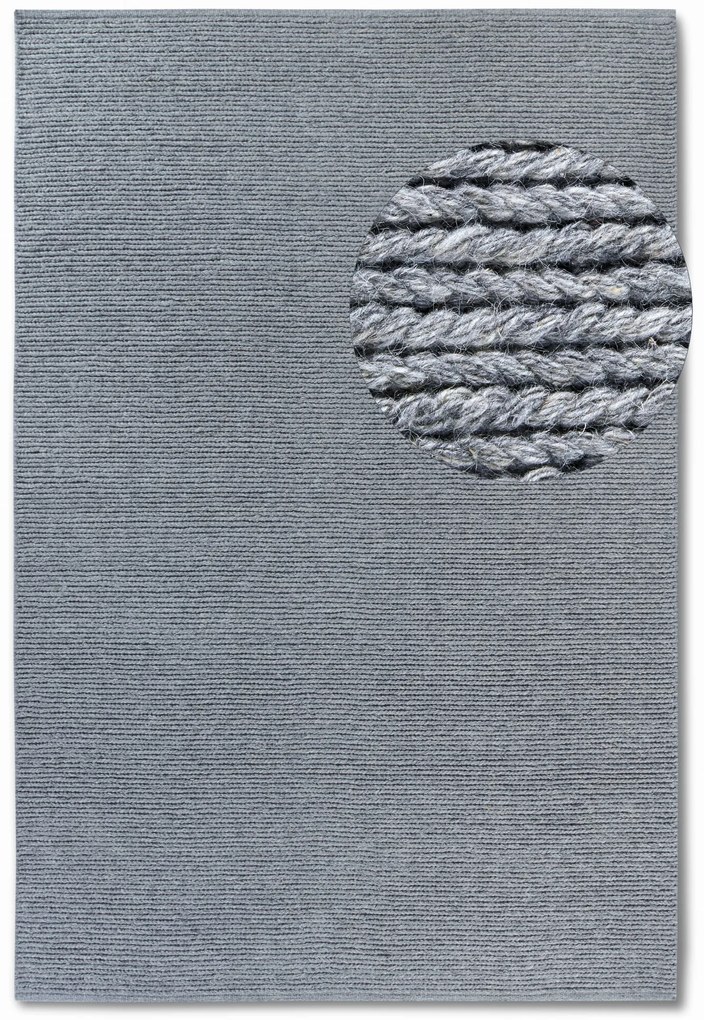 Dywan wełniany Villeroy & Boch szary 60 cm x 90 cm